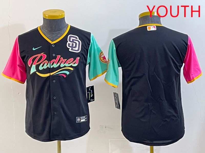 Youth San Diego Padres Blank Black City Edition Game 2025 Nike MLB Jersey style 3